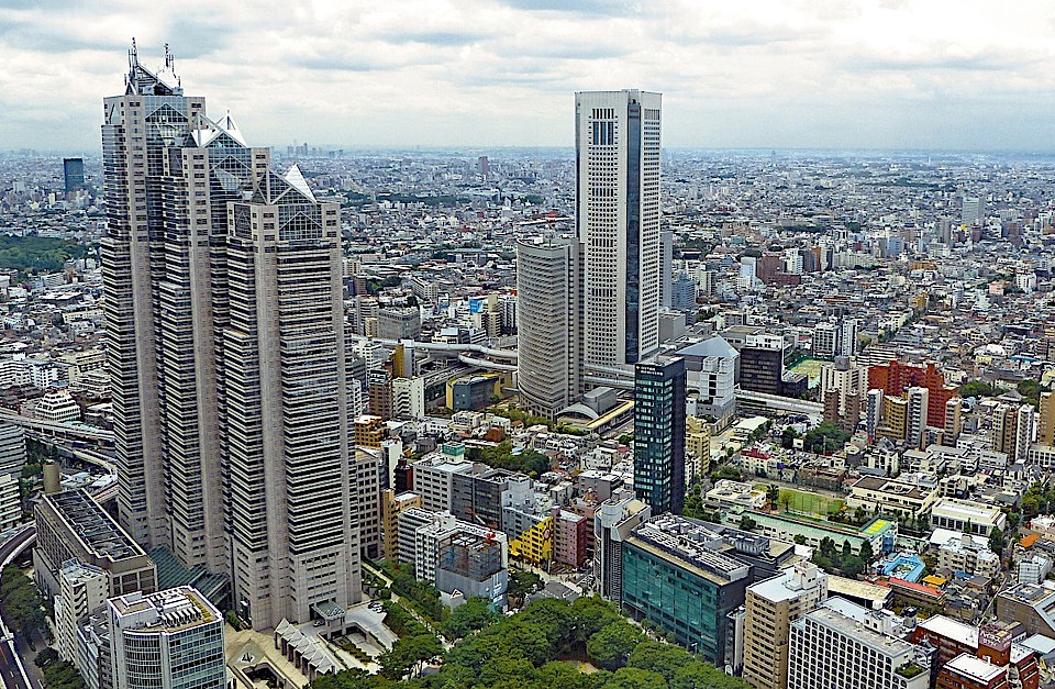 ジグソーパズルのヒント：東京のビル街