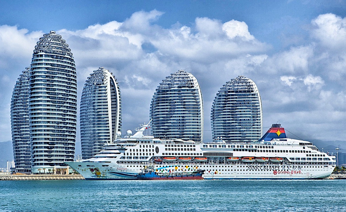 ジグソーパズルのヒント：中国の港町
