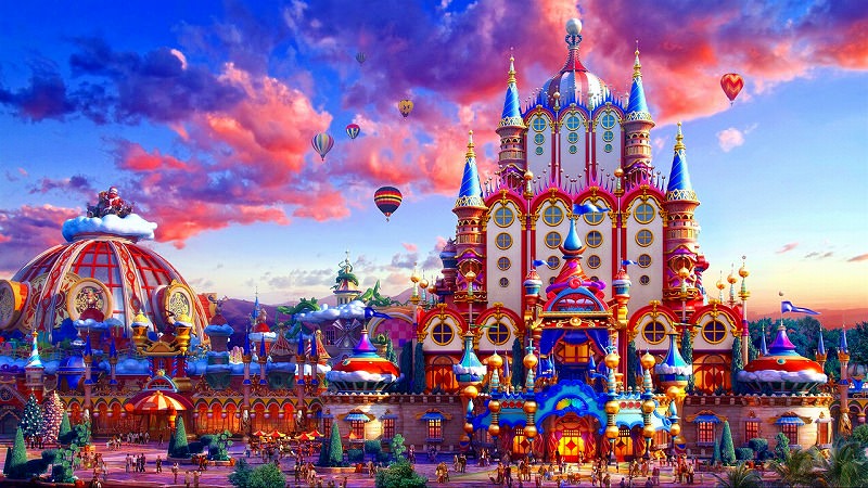 ジグソーパズルのヒント：夢の世界の宮殿