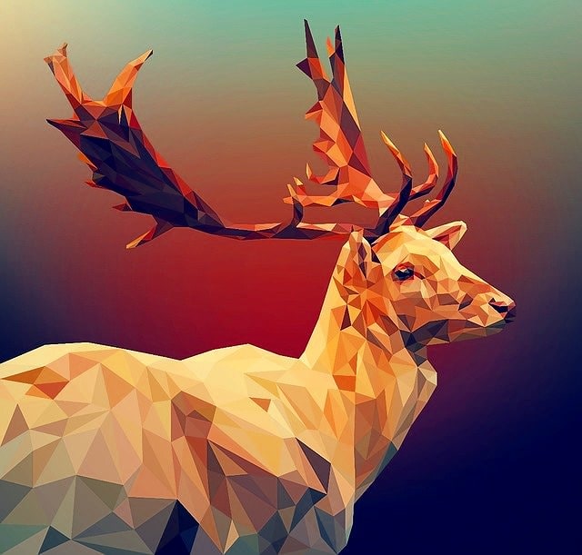 ジグソーパズルのヒント：立派な角を持つ鹿