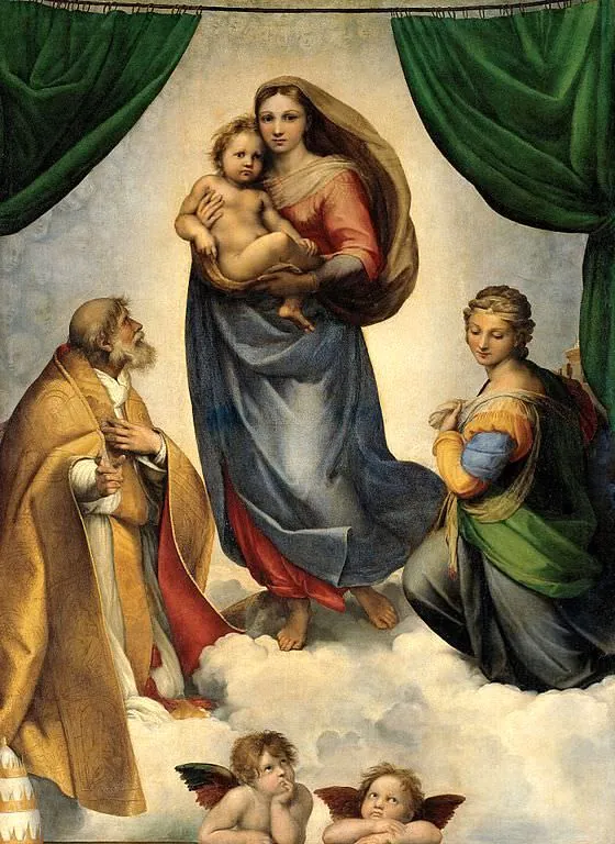 ジグソーパズルのヒント：システィーナの聖母（Madonna Sistina）