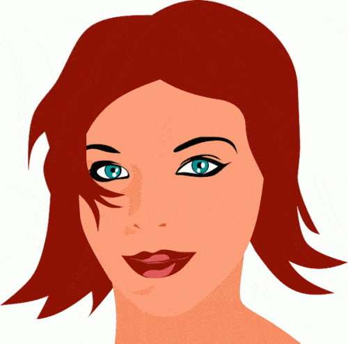 ジグソーパズルのヒント：伸び縮みする顔の女性