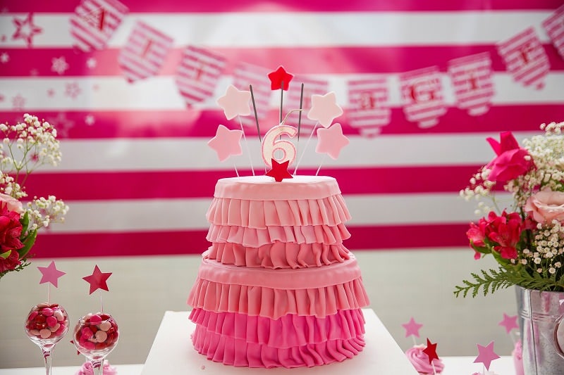 ジグソーパズルのヒント：ピンク・ケーキ