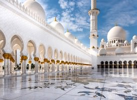無料ジグソーパズルゲーム「モスク（アブダビ-アラブ首長国連邦）」