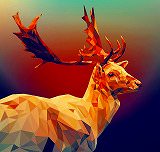 無料ジグソーパズルゲーム「立派な角を持つ鹿」