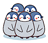 無料ジグソーパズルゲーム「ペンギンの群れのイラスト」