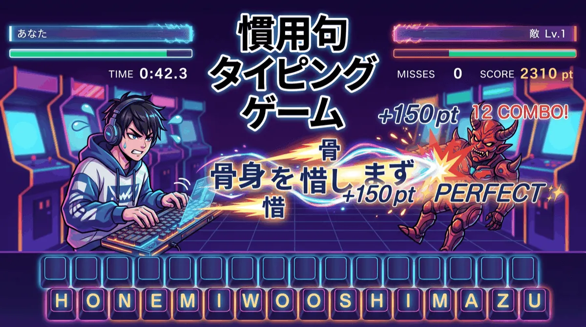 慣用句格闘タイピングゲーム(無料)