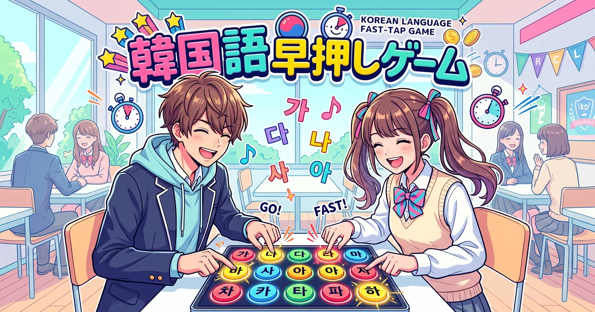 하 → 가 早押しゲーム「ハングルの子音の順番」