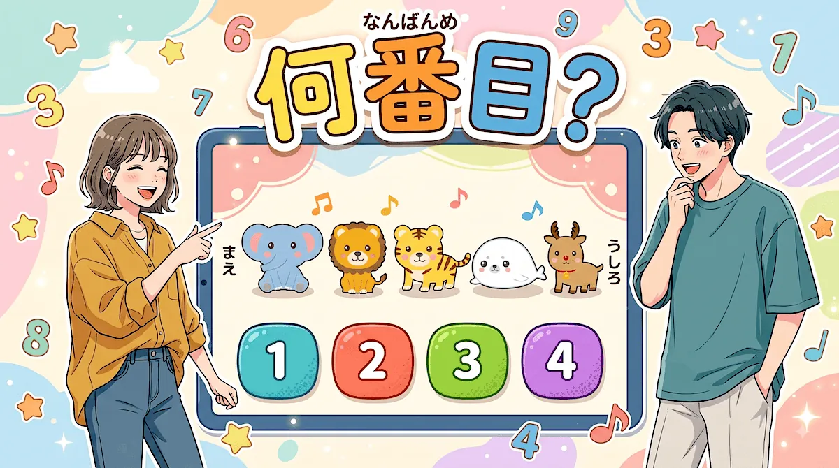 なんばんめ？「前から・後ろから の 算数ゲーム」
