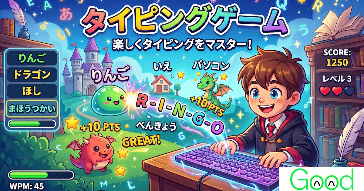 無料タイピングゲーム一覧（格ゲーや落ち物パズルなど面白いタイピングが多数）